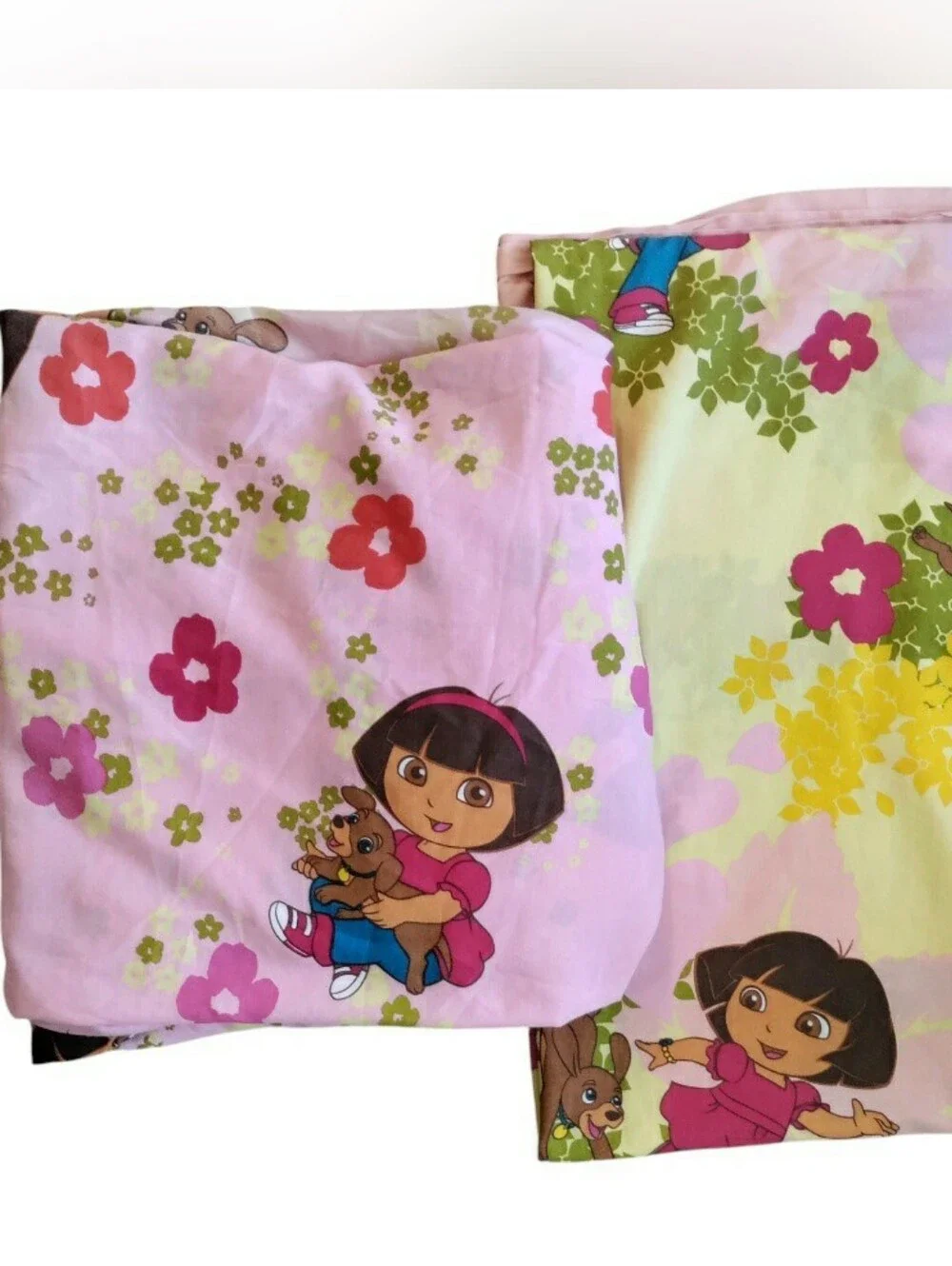 Vintage Y2K Dora The Explorer twin Sheet Set Nickelodeon Graphic Cartoon